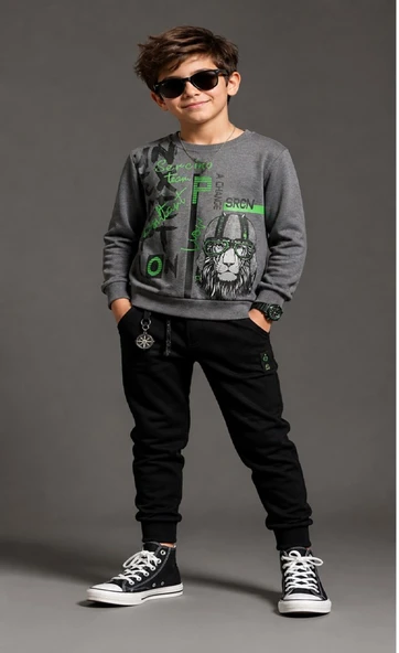 Erkek Çocuk Antrasit Sweatshirt ürün görseli 1
