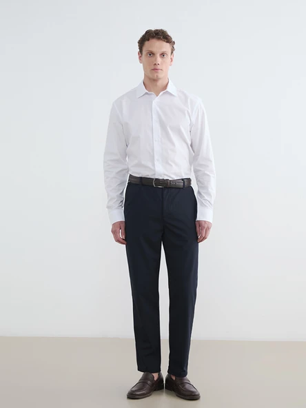 LCW Vision Beyaz Slim Fit Erkek Basic Gömlek - Resim 2