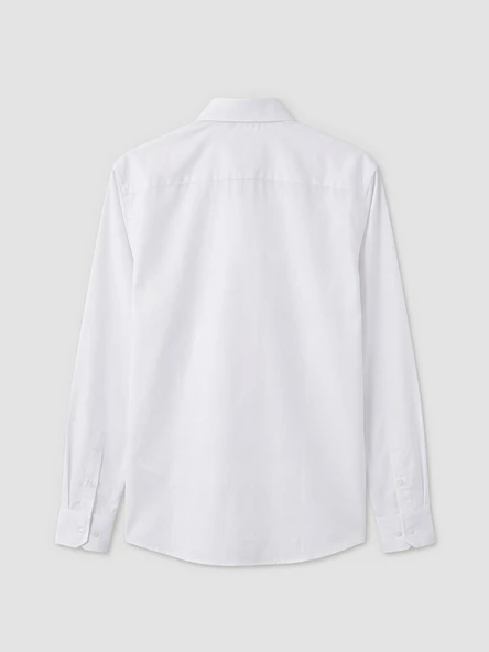 LCW Vision Beyaz Slim Fit Erkek Basic Gömlek - Resim 6