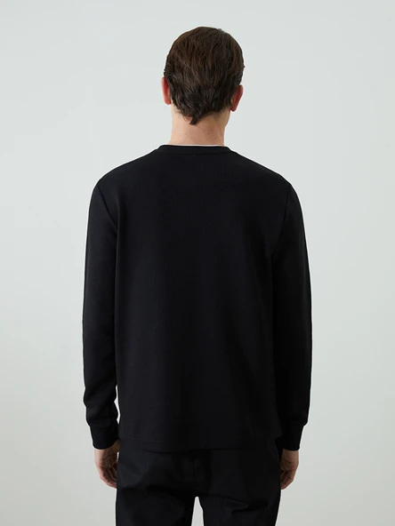 LCWAIKIKI Classic Siyah Sweatshirt - Resim 4