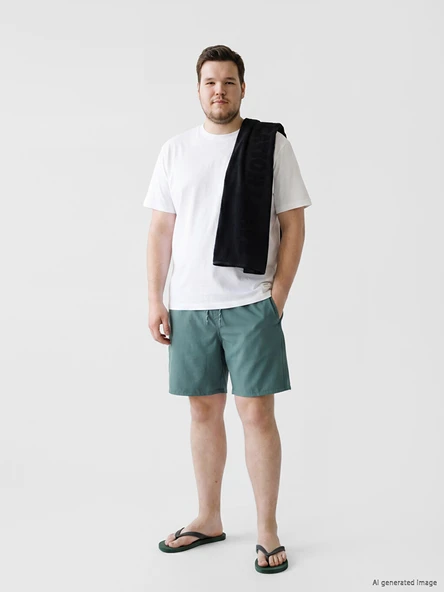 LCW SWIMWEAR Petrol Kısa Boy Erkek Deniz Şortu ürün görseli 1