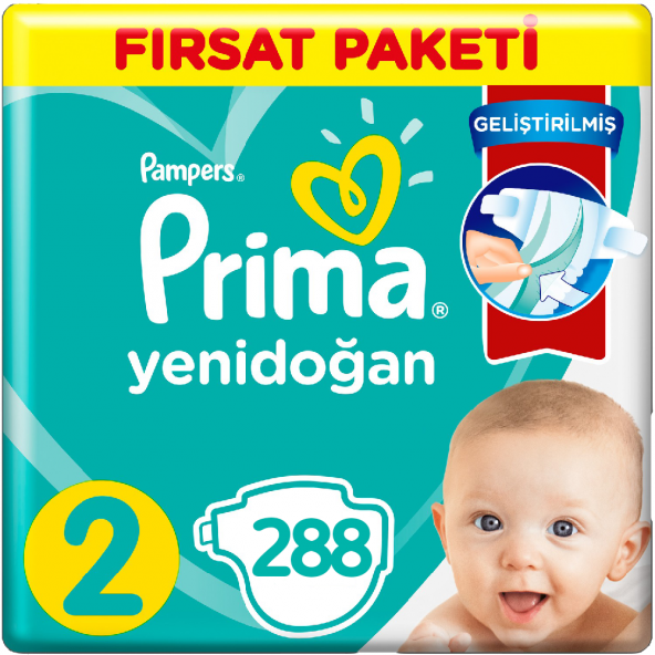 Prima Bebek Bezi 2 Beden Yenidoğan Fırsat Paketi (4*72) 288 Adet ürün görseli 1
