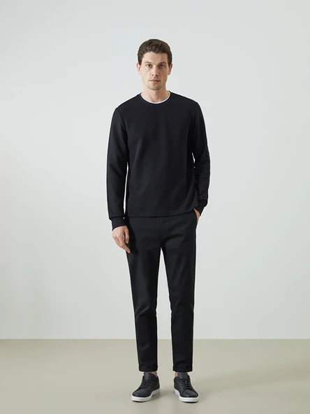 LCWAIKIKI Classic Siyah Sweatshirt - Resim 2