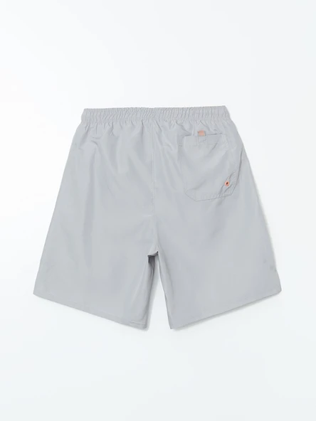 LCWAIKIKI Classic Gri Kısa Boy Basic Erkek Deniz Şortu - Resim 6