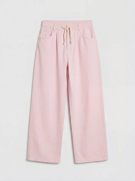 LCW Kids Pembe Wideleg Kız Çocuk Jean Pantolon ürün görseli 1