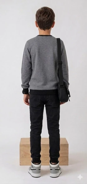 Erkek Çocuk Antrasit Sweatshirt - Resim 3