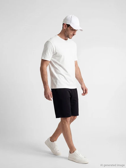 LCWAIKIKI Classic Siyah Regular Fit Erkek Şort ürün görseli 1