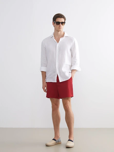 LCW SWIMWEAR Kırmızı Kısa Boy Erkek Deniz Şortu ürün görseli 1