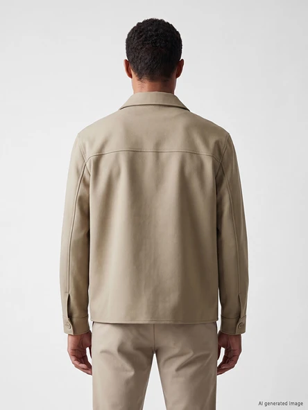 LCW Vision Bej Regular Fit Gömlek Yaka Erkek Ceket - Resim 4