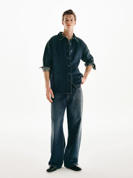 LCW Jeans İndigo Wideleg Erkek Jean Pantolon ürün görseli 1