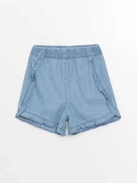 LCW Kids Mavi Basic Kız Çocuk Jean Şort ürün görseli 1