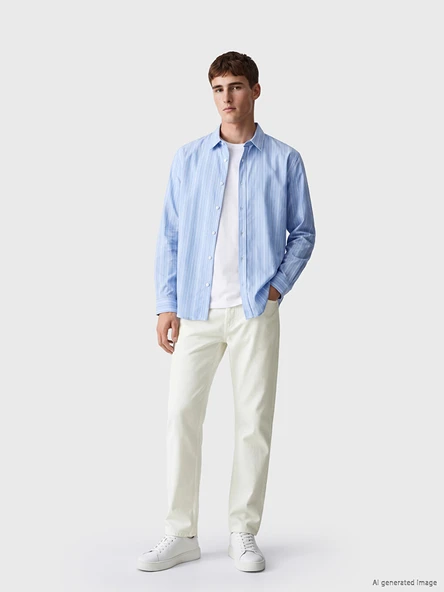 LCW Jeans Beyaz 745 Baggy Fit Erkek Jean Pantolon ürün görseli 1