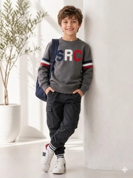 Erkek Çocuk Antrasit Sweatshirt - Resim 2