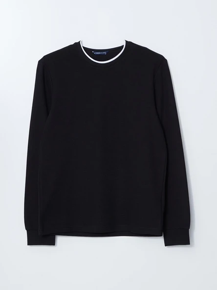LCWAIKIKI Classic Siyah Sweatshirt - Resim 5
