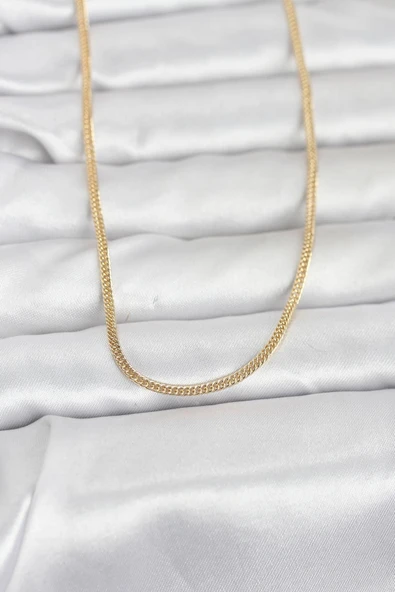 Nevamel® CM 14K Gold Renk Dolgun Zincir Model 60 cm Kadın Kolye 5886 ürün görseli 1
