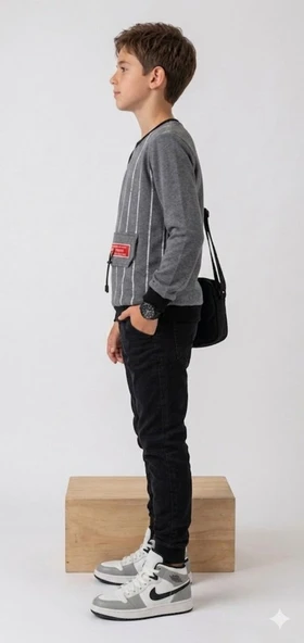 Erkek Çocuk Antrasit Sweatshirt - Resim 2