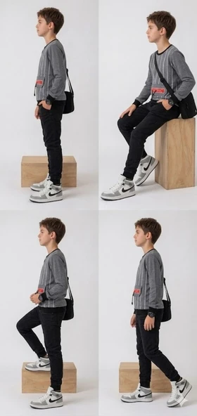 Erkek Çocuk Antrasit Sweatshirt - Resim 4