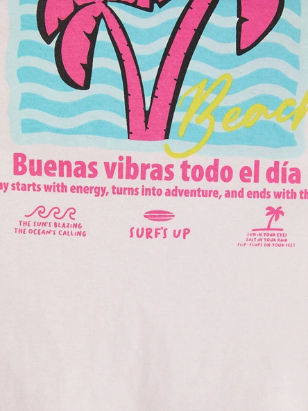 LCW Kids Pembe Tişört - Resim 5