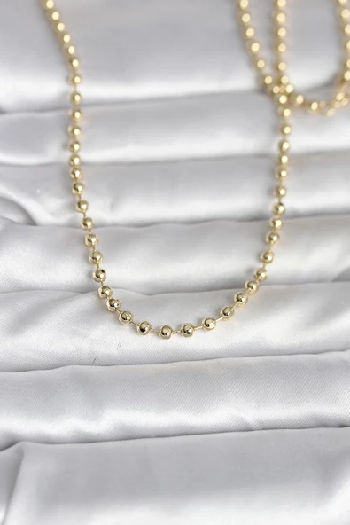 Nevamel® CM 14K Gold Renk Top Zincirli Model 60 cm Kadın Kolye 5886 ürün görseli 1