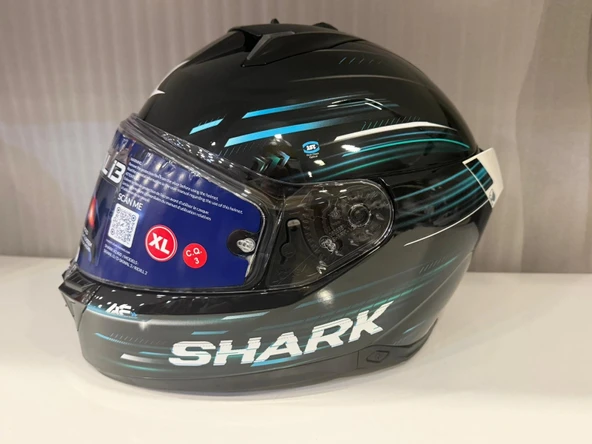 Kask Shark Skwal İ3 Lıght-Blur Siyah/Mavi/Yeşil ürün görseli 1