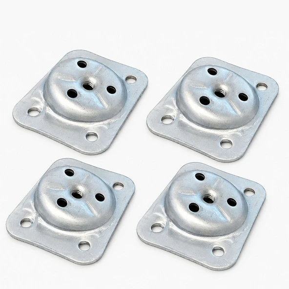 4 Adet Mobilya Zigon Masa Sehpa Ayağı Açılı Dereceli Metal Bağlantı Aparatı M8 Ayak Tabanı ürün görseli 1