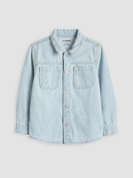LCW Kids İndigo Erkek Çocuk Jean Gömlek ürün görseli 1