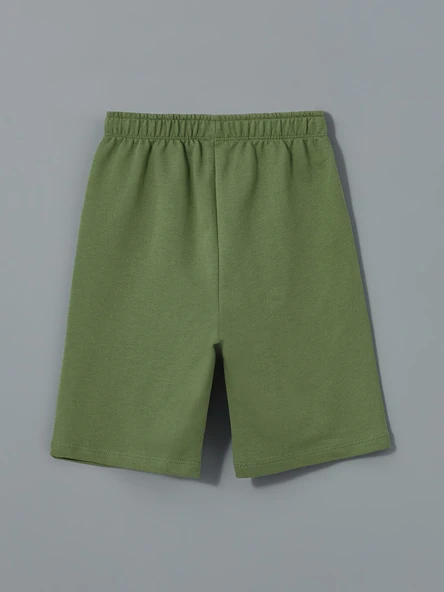 LCW Kids Yeşil Beli Lastikli Basic Erkek Çocuk Şort - Resim 2