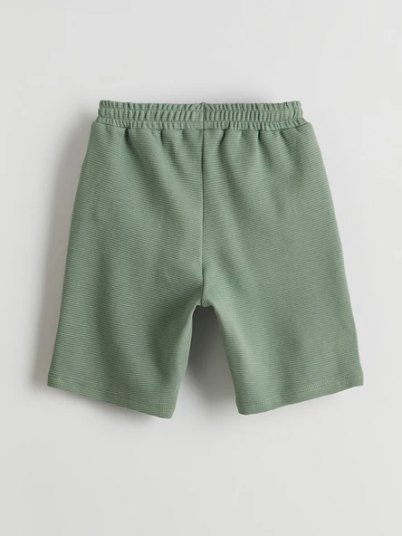 LCW Kids Yeşil Beli Lastikli Basic Erkek Çocuk Şort - Resim 2