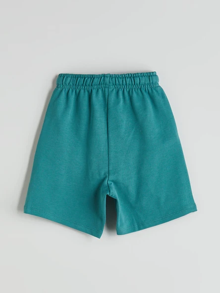 LCW Kids Yeşil Beli Lastikli Basic Erkek Çocuk Şort - Resim 3
