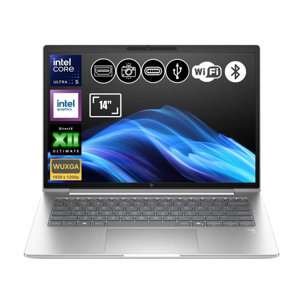 Hp Elitebook 6 G1i Ultra 5 225U 16GB Ram 512GB SSD 14" WUXGA Freedos AD4N5ET ATL5 Notebook ürün görseli 1