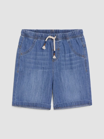 LCW Kids Mavi Beli Lastikli Erkek Çocuk Jean Şort ürün görseli 1