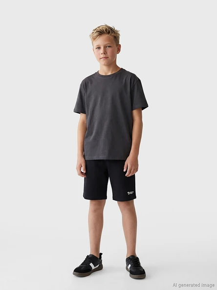 LCW Kids Siyah Baskılı Erkek Çocuk Şort ürün görseli 1