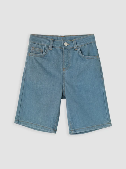 LC WAIKIKI Mavi Erkek Çocuk Jean Şort ürün görseli 1