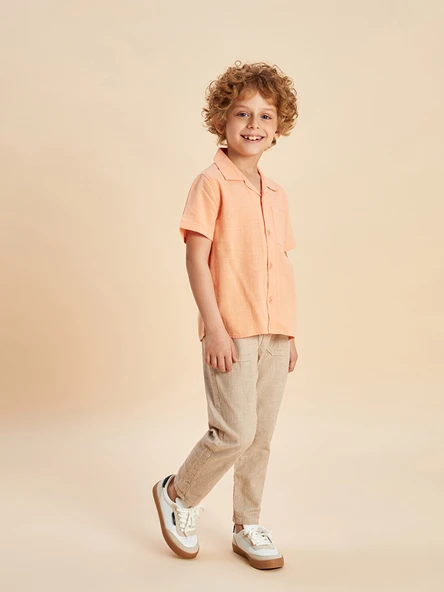 LCW Kids Turuncu Gömlek - Resim 2