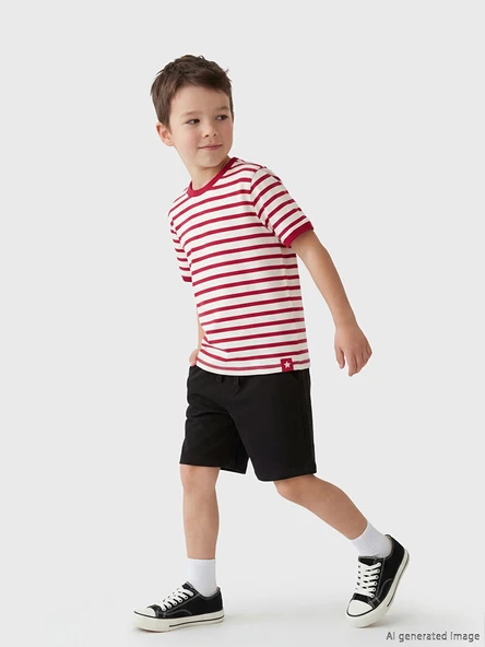 LCW Kids Siyah Beli Lastikli Erkek Çocuk Şort ürün görseli 1