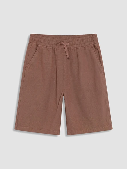 LCW Kids Kahverengi Poplin Erkek Çocuk Şort ürün görseli 1