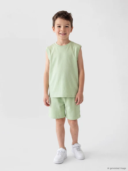LCW Kids Yeşil Erkek Çocuk Atlet ve Şort Takım ürün görseli 1