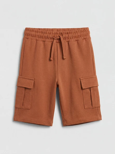 LC WAIKIKI Kahverengi Regular Fit Erkek Çocuk Kargo Cepli Şort ürün görseli 1