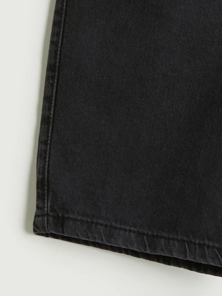 LCW Kids Gri Basic Cepli Erkek Çocuk Jean Şort - Resim 2