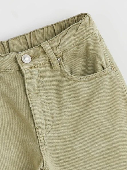 LCW Kids Yeşil Basic Erkek Çocuk Jean Şort - Resim 2
