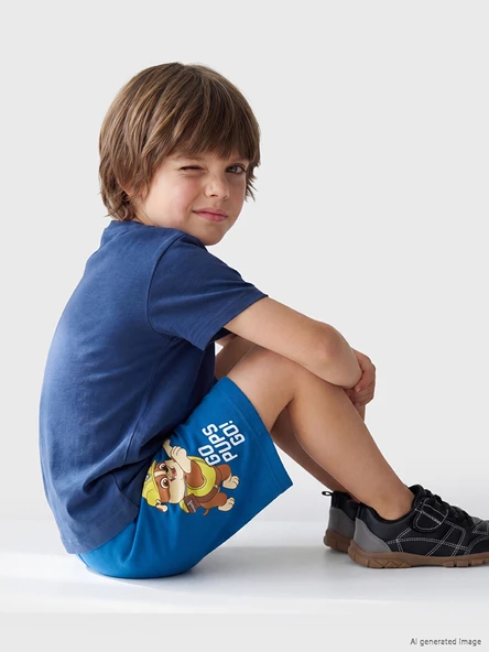 LCW Kids Mavi Paw Patrol Baskılı Erkek Çocuk Şort ürün görseli 1