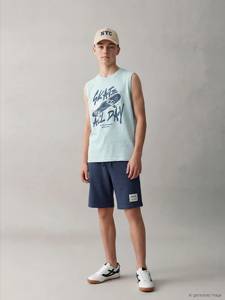 LCW Kids Lacivert Regular Fit Erkek Çocuk Şort ürün görseli 1