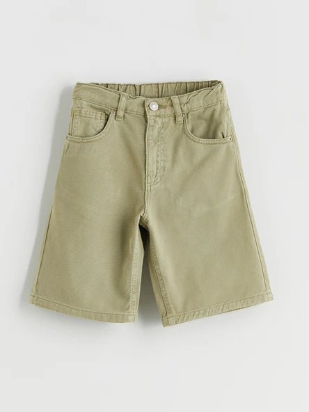 LCW Kids Yeşil Basic Erkek Çocuk Jean Şort ürün görseli 1