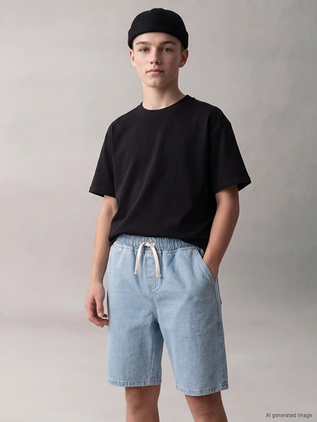 LCW Kids İndigo Şort - Resim 2