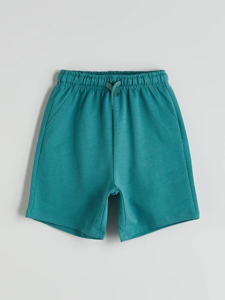 LCW Kids Yeşil Beli Lastikli Basic Erkek Çocuk Şort ürün görseli 1