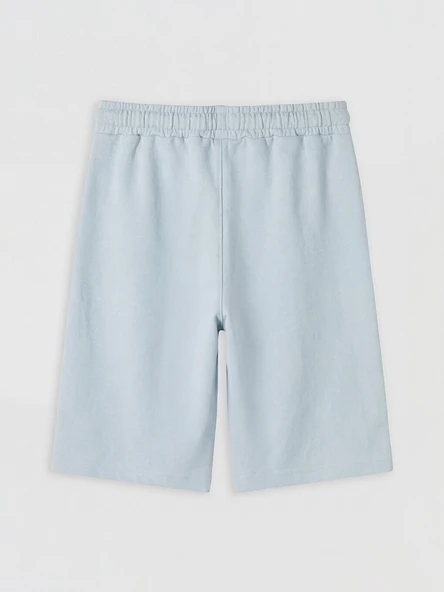 LCW Kids Gri Beli Lastikli Basic Erkek Çocuk Şort - Resim 3