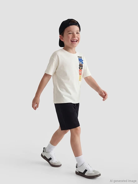 LCW Kids Siyah Erkek Çocuk Yandan Cepli Şort ürün görseli 1