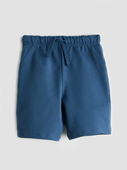 LCW Kids İndigo Beli Lastikli Basic Erkek Çocuk Şort 2'li - Resim 3