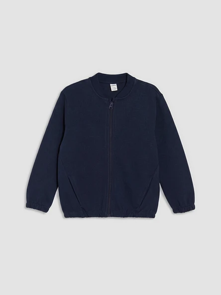 LCW Kids Lacivert Erkek Çocuk Fermuarlı Sweatshirt ürün görseli 1