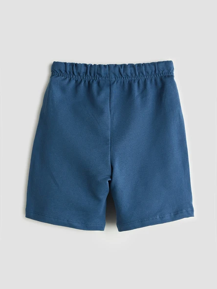 LCW Kids İndigo Beli Lastikli Basic Erkek Çocuk Şort 2'li - Resim 5